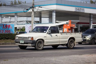 Chiangmai, Tayland - 4 Aralık 2018: Özel Pick up, eski Mazda Bt2500. fotoğrafa yol no.121 8 km şehir merkezine Chiangmai, Tayland.