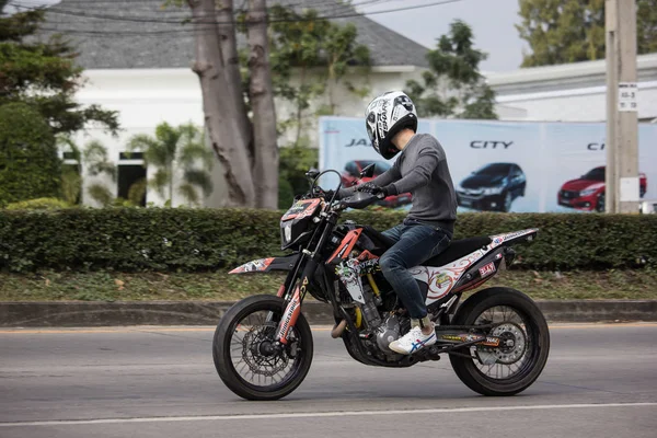 Chiangmai Tailândia Dezembro 2018 Private Racing Honda Motorcycle Foto Estrada — Fotografia de Stock