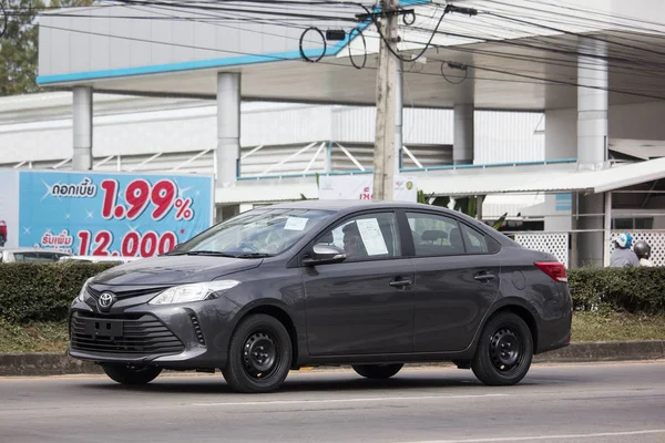 Chiangmai Tailândia Dezembro 2018 Private Sedan Car Toyota Vios Estrada — Fotografia de Stock