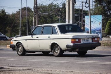 Chiangmai, Tayland - 24 Aralık 2018: Özel araba, Volvo 240glt. Fotoğraf Road Hayır 121 hakkında 8 km şehir merkezine Chiangmai, Tayland.