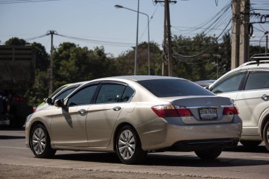 Chiangmai, Tayland - 24 Aralık 2018: Özel araba Honda accord. Yol no.1001 Chiangmai iş alanı 8 km.