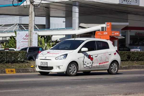 Chiangmai Tailandia Diciembre 2018 Eco Coche Privado Mitsubishi Mirage Carretera — Foto de Stock