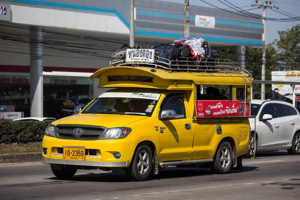 Chiangmai Tailandia Diciembre 2018 Camión Amarillo Pick Taxi Chiangmai Servicio — Foto de Stock