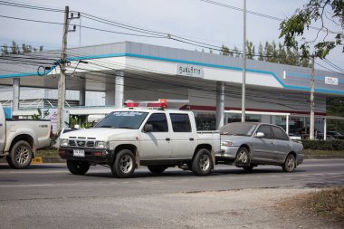 Chiangmai, Tayland - 3 Ocak 2019: Özel çekiciyi acil araba hareket. Fotoğraf Road Hayır 121 hakkında 8 km şehir merkezine Chiangmai, Tayland.