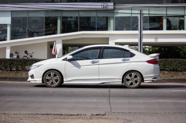 Chiangmai, Tayland - 3 Ocak 2019: Özel Honda City kompakt araç. Japon üretici Honda tarafından üretilen. Fotoğrafa yol no.121 8 km şehir merkezine Chiangmai, Tayland.
