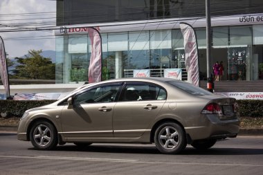 Chiangmai, Tayland - 3 Ocak 2019: Özel Sedan Honda Automobil, Honda Civic arabadan. Yol no.1001 Chiangmai iş alanı 8 km.