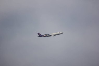 Chiangmai, Tayland - 3 Ocak 2019: Hs-Tbb Airbus A330-300 Tay Airways. Bangkok uçuş Chiang mai.