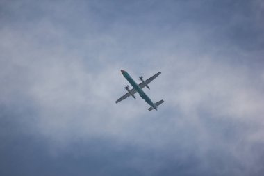 Chiangmai, Thailand - January 3 2019: HS-DQH Bombardier Q400 NextGen Of Nokair. Take off from Chiangmai Airport to Udon Thani.