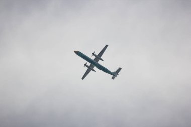 Chiangmai, Thailand - January 3 2019: HS-DQH Bombardier Q400 NextGen Of Nokair. Take off from Chiangmai Airport to Udon Thani.