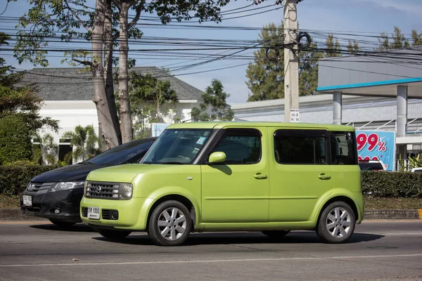 Chiangmai Tailandia Enero 2019 Mini Furgoneta Privada Nissan Cube Carretera — Foto de Stock