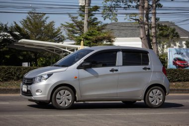 Chiangmai, Tayland - 4 Ocak 2019: Özel Eko Kiralık, Suzuki Celerio. Fotoğraf Road Hayır 121 hakkında 8 km şehir merkezine Chiangmai, Tayland.