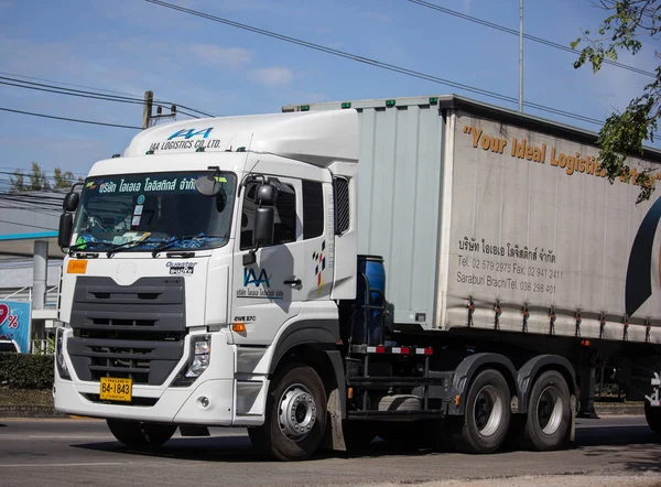 Chiangmai Tailandia Enero 2019 Trailer Container Cargo Truck Iaa Logistic —  Fotos de Stock