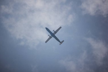 Chiangmai, Tayland - 7 Ocak 2019: Hs-Pgm Atr72-500, Bangkok Hava yolu. Uçuş Chiangmai Havaalanı ve Mae hong son.