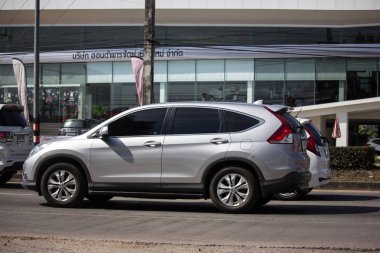 Chiangmai, Tayland - 4 Ocak 2019: Özel araba Honda Crv şehir Suv araba. Yol no.1001 Chiangmai şehir merkezine 8 km.