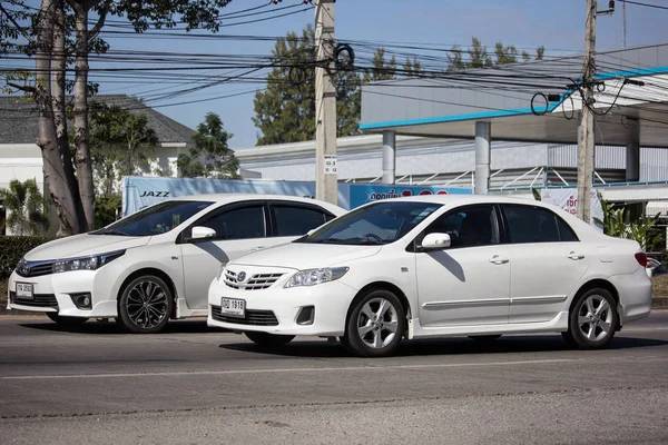 Chiangmai Tailandia Enero 2019 Coche Privado Toyota Corolla Altis Carretera — Foto de Stock