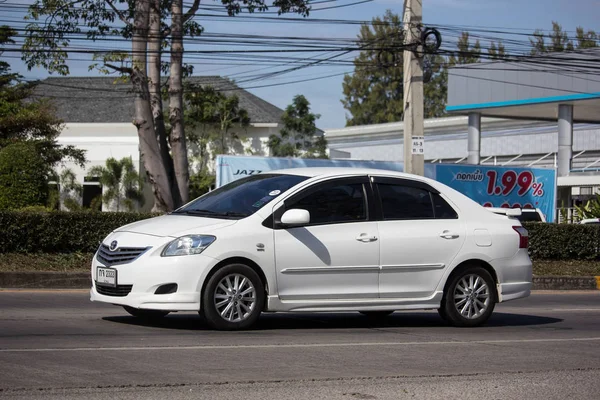 Chiangmai Thailand Januari 2019 Privat Sedanmodell Bil Toyota Vios Vägen — Stockfoto