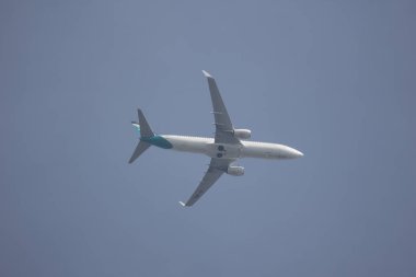 Chiangmai, Tayland - 12 Ocak 2019: 9v Mgl Boeing 737-800 Silkair, Chiangmai havaalanından Singapur'a çıkar.