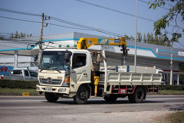 Chiangmai Thailand January 2019 Private Truck Crane Photo Road 121 — Stock Photo, Image