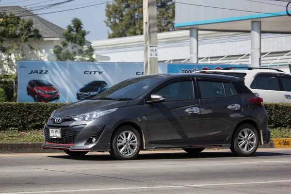Chiangmai Tailândia Janeiro 2019 Carro Particular Toyota Yaris Hatchback Eco — Fotografia de Stock