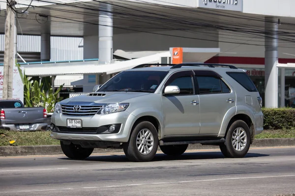 Chiangmai Thailand January 2019 Private Toyota Fortuner Suv Car Road — Stock Photo, Image