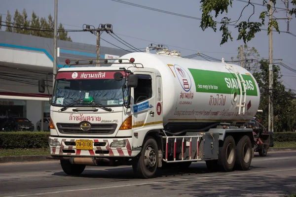 Chiangmai Tailandia Enero 2019 Gas Truck Compañía Gas Siam Foto — Foto de Stock