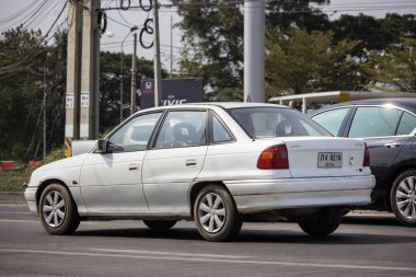 Chiangmai, Tayland - 22 Ocak 2019: Özel araba, Opel Astra. Fotoğraf Road Hayır 121 hakkında 8 km şehir merkezine Chiangmai, Tayland.