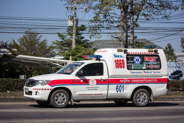 Chiangmai Tayland Şubat 2019 Ambulans Van Papai Bucağı Yönetim Organizasyon — Stok fotoğraf