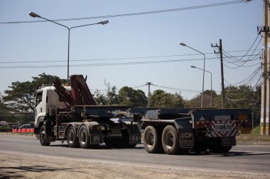 Chiangmai, Tayland - 4 Şubat 2019: Özel Vinçli Kamyon. Fotoğraf Road Hayır 121 hakkında 8 km şehir merkezine Chiangmai, Tayland.