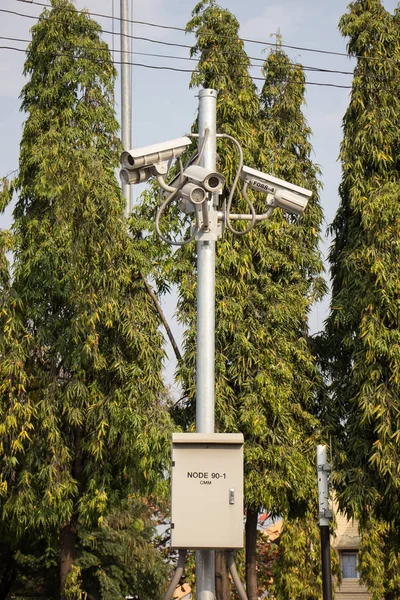 チェンマイのバス駅のターミナル内チェンマイ 2019 Cctv カメラ チェンマイのバスターミナルの写真 — ストック写真