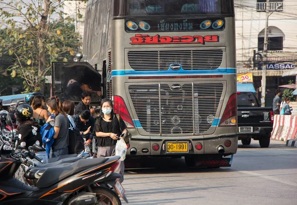 Chiangmai Thailand Februari 2019 Bus Passagier Chiangmai Busstation Belangrijkste Busstation — Stockfoto