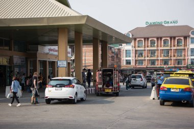 Chiangmai, Tayland - 16 Şubat 2019: İçinde alan, Chiangmai otobüs istasyonu. Fotoğraf Chiangmai otobüs istasyonu, Tayland.