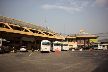 Chiangmai, Tayland - 16 Şubat 2019: İçinde alan, Chiangmai otobüs istasyonu. Fotoğraf Chiangmai otobüs istasyonu, Tayland.
