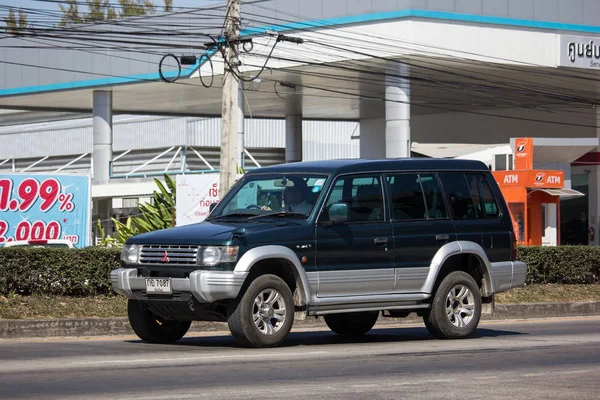 Chiangmai Thajsko Února 2019 Soukromá Mitsubishi Pajero Suv Auto Silnici — Stock fotografie