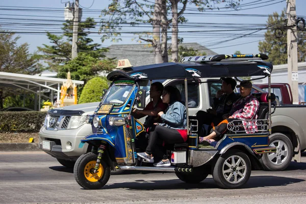 Chiangmai Tailandia Febrero 2019 Tuk Tuk Taxi Chiangmai Servicio Ciudad — Foto de Stock