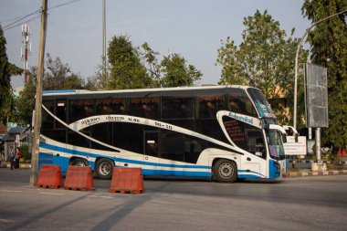 Chiangmai, Tayland - 16 Şubat 2019: Volvo otobüs içi tur otobüs şirketi. Rota Bangkok ve Chiangmai. Fotoğraf ar otobüs terminali, Tayland.