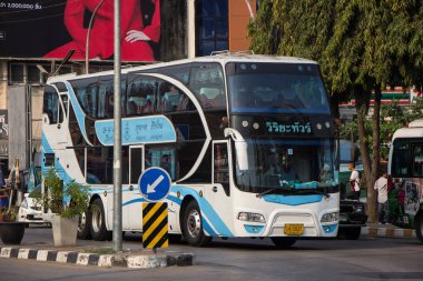 Chiangmai, Tayland - 16 Şubat 2019: Otobüs viriya tur otobüs şirketi. Fotoğraf Chiangmai otobüs istasyonu, Tayland.