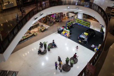 Chiangmai, Tayland - 21 Şubat 2019: Koltuk merkezi Festival Chiang mai içinde dinleniyor. Yeni iş Plaza Chiangmai.