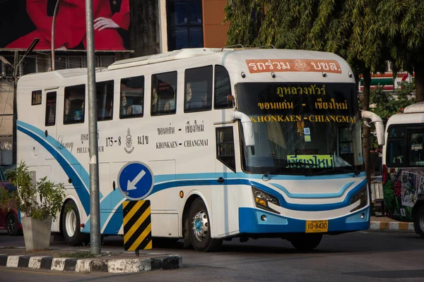 Chiangmai Thailand February 2019 Phuluang Tour Company Bus Route Khonkaen — Stock Photo, Image