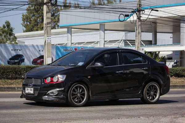 Chiangmai Thailand February 2019 Private Car Chevrolet Sonic Photo Road — Stock Photo, Image