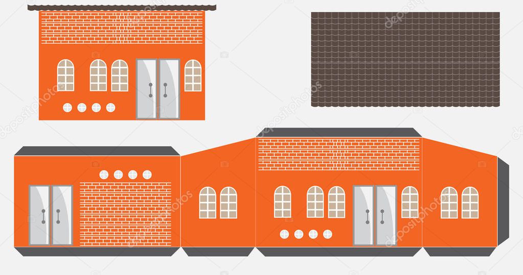 Restaurant or House Paper Model Cut and glue 