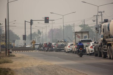 Duman ve kirliliği Haze Otoban yolu üzerinde