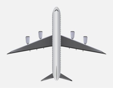  Dört motor yolcu uçak vektör