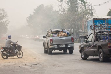 Duman ve kirliliği Haze Otoban yolu üzerinde
