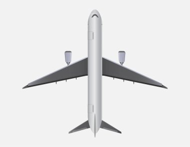 Kargo uçak vektör Üstten Görünüm 