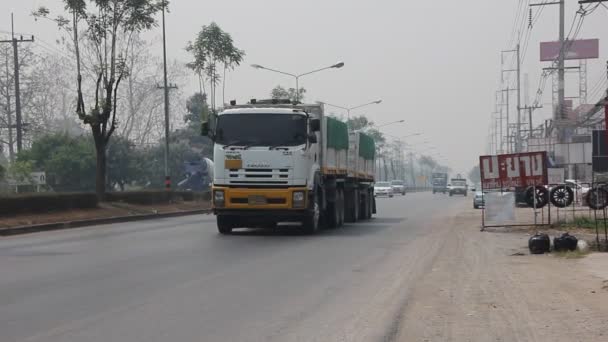 Chiangmai Таїланд Квітень 2019 Дим Забруднення Серпанок Шосе Chiangmai Road — стокове відео