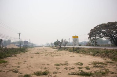 Duman ve kirliliği Haze Otoban yolu üzerinde