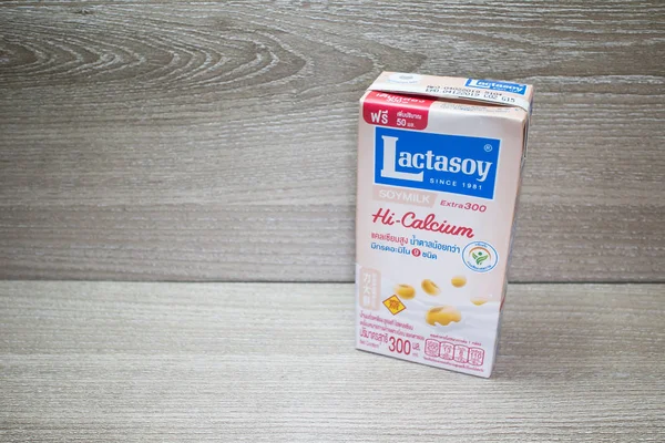 Mleko sojowe Lactasoy. — Zdjęcie stockowe