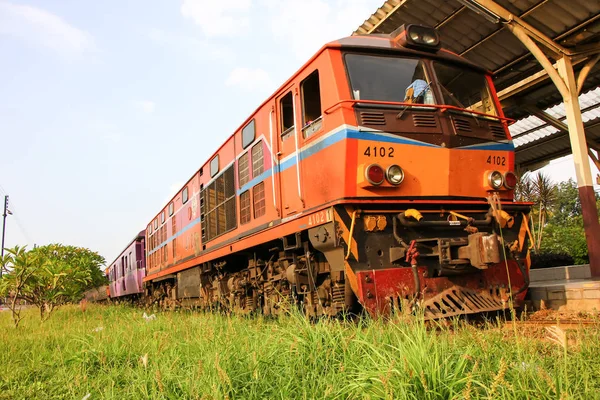 Old Dlesel Alsthom locomotive — Stock Photo, Image