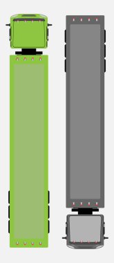 römork Kargo Kamyon üst görünümü 