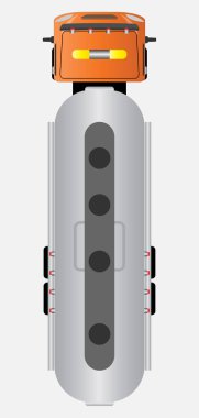 üst görünüm petrol tankı kamyon Vektör araba